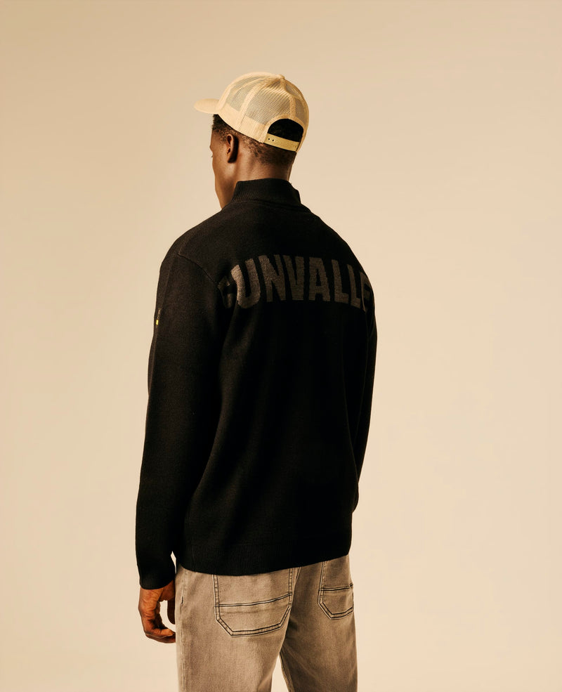 Pull zippé homme noir - Hurlos | Sun Valley, vue 2