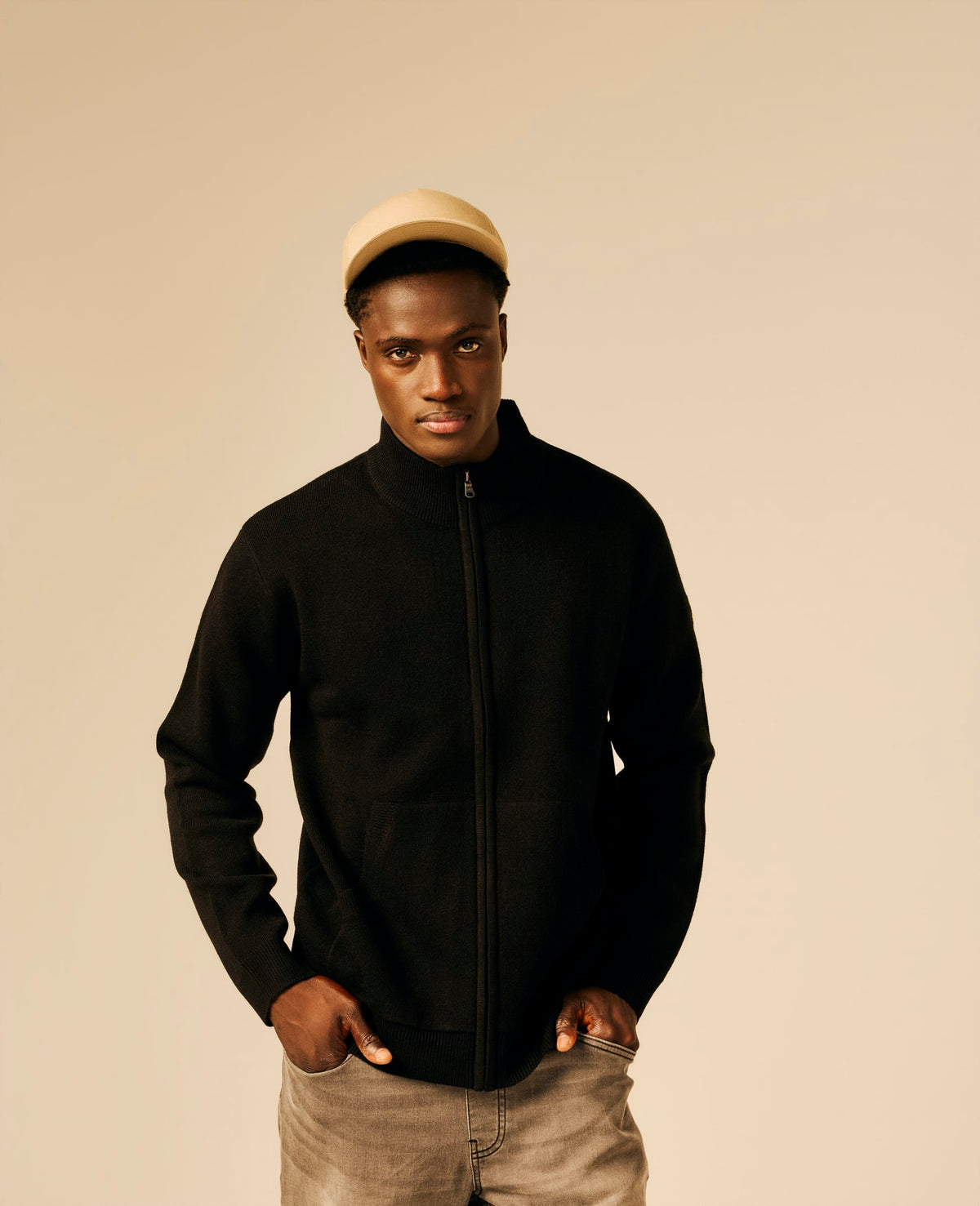 Pull zippé homme noir - Hurlos | Sun Valley, vue 3