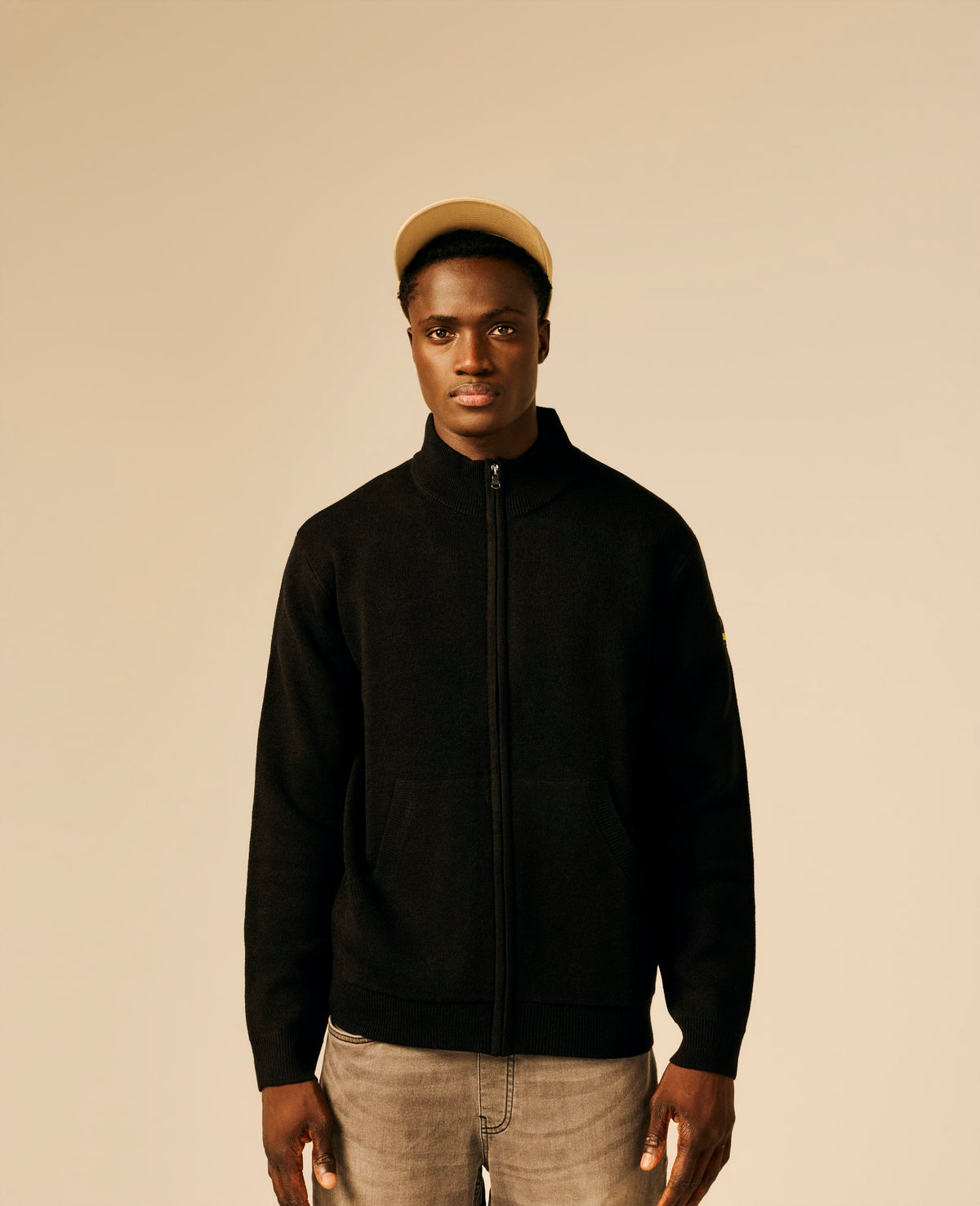 Pull zippé homme noir - Hurlos | Sun Valley, vue 4