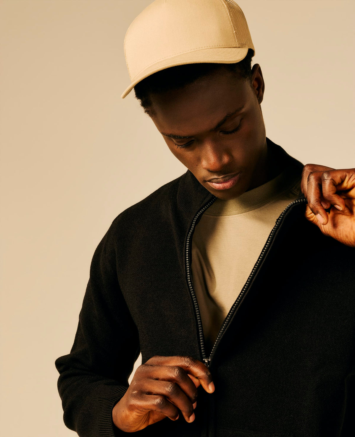 Pull zippé homme noir - Hurlos | Sun Valley, vue 5