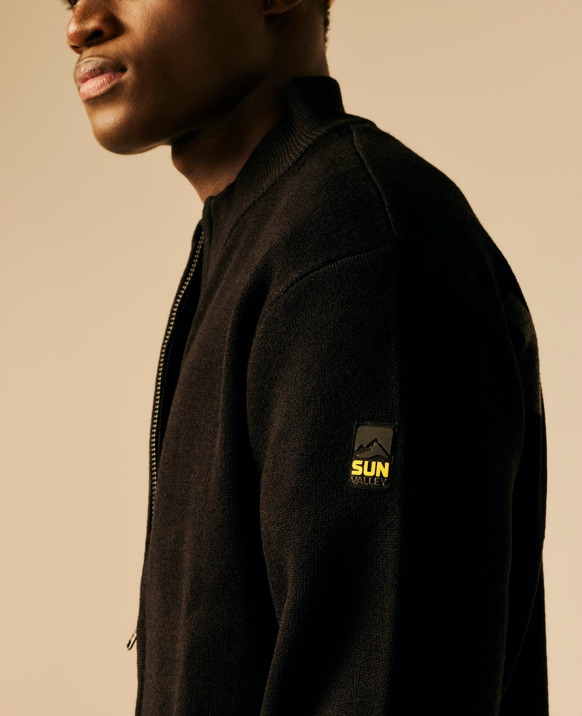 Pull zippé homme noir - Hurlos | Sun Valley, vue 6
