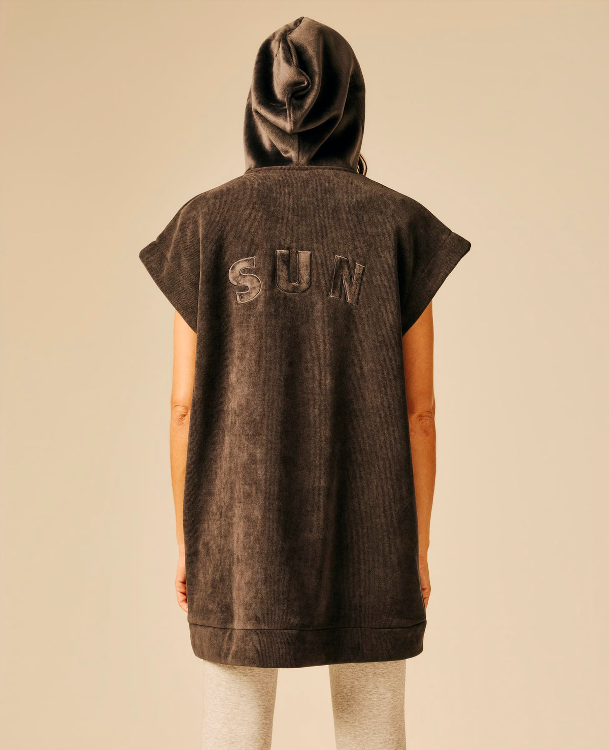 Robe femme gris foncé chiné - Tayca | Sun Valley, vue 2