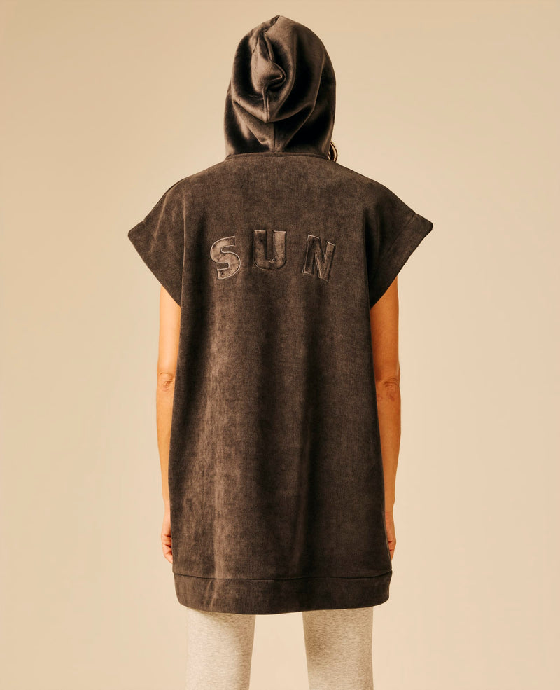 Robe femme gris foncé chiné - Tayca | Sun Valley, vue 2