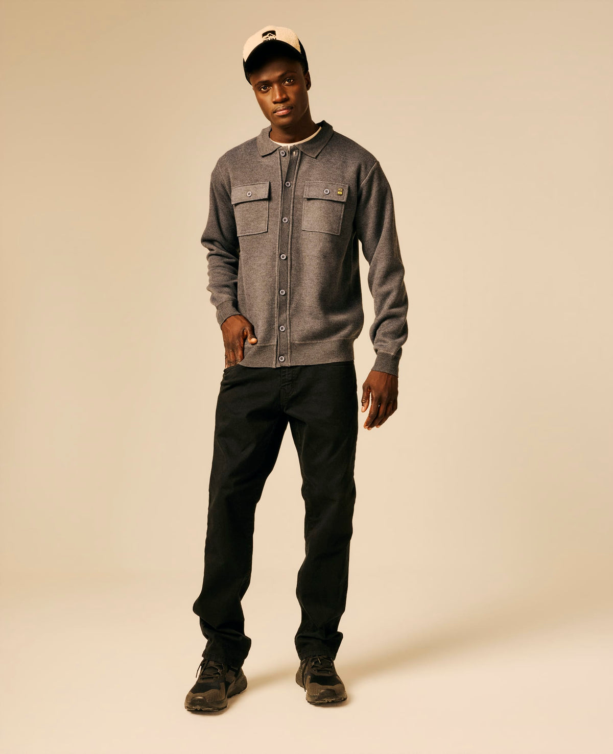 Surchemise homme gris foncé chiné - Hiap | Sun Valley