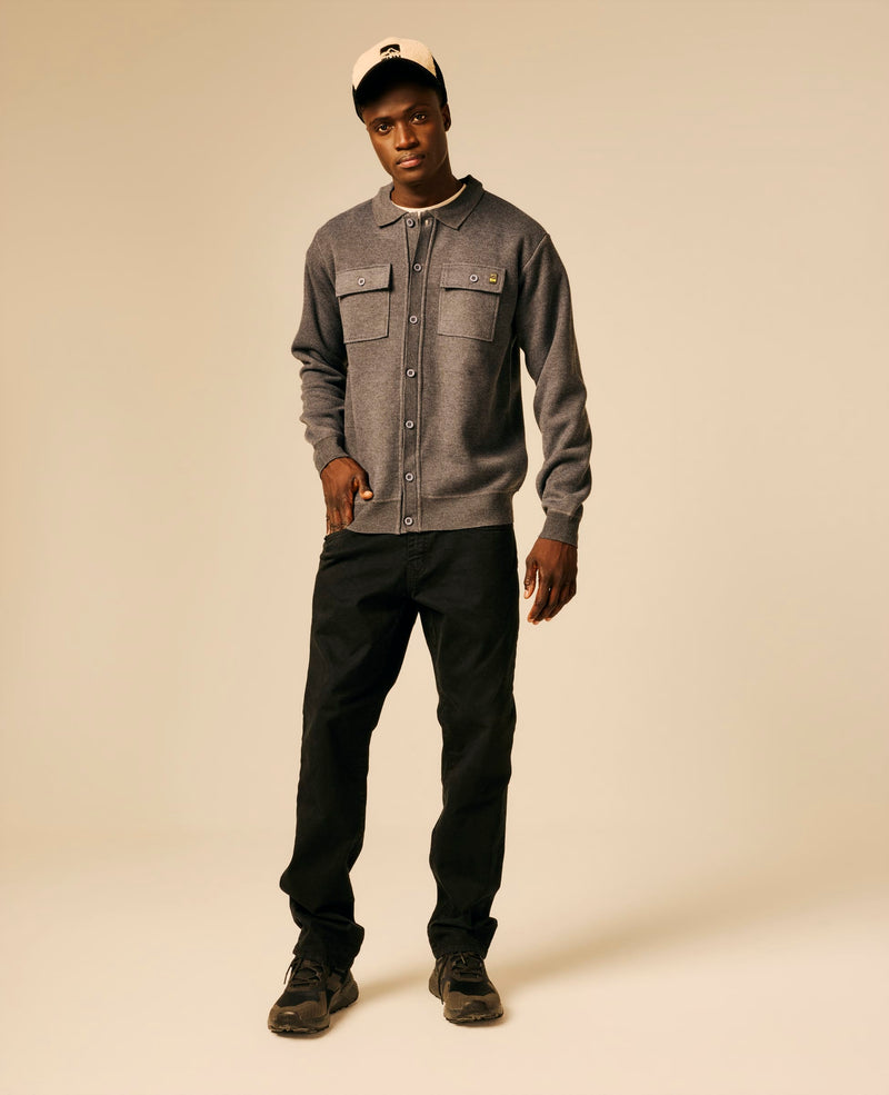 Surchemise homme gris foncé chiné - Hiap | Sun Valley