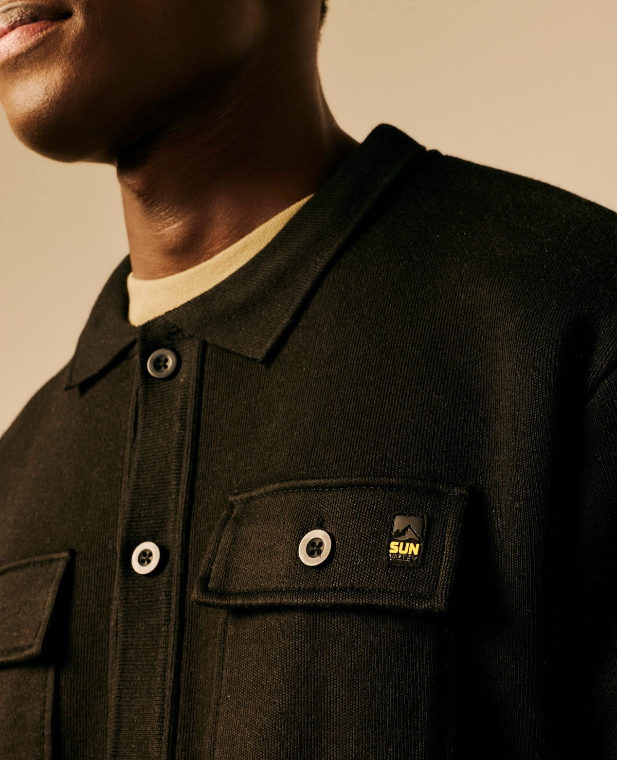 Surchemise homme noir - Hiap | Sun Valley, vue 4