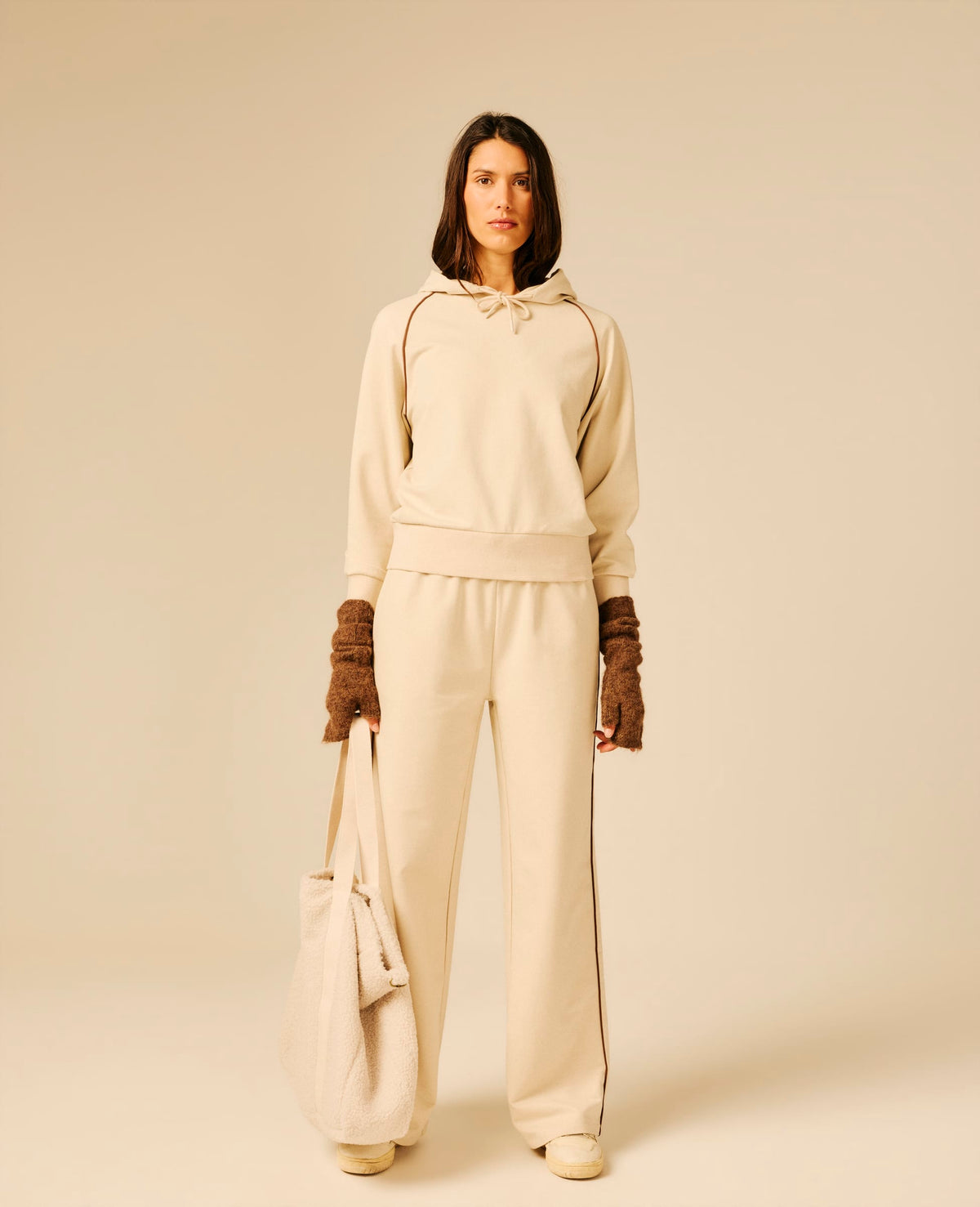 Sweat capuche femme beige clair - Djett | Sun Valley