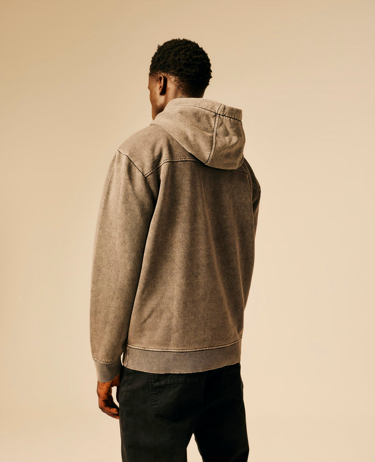 Sweat capuche homme noir - Laster | Sun Valley, vue 2
