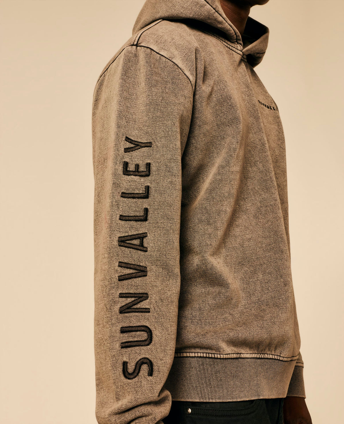 Sweat capuche homme noir - Laster | Sun Valley, vue 6