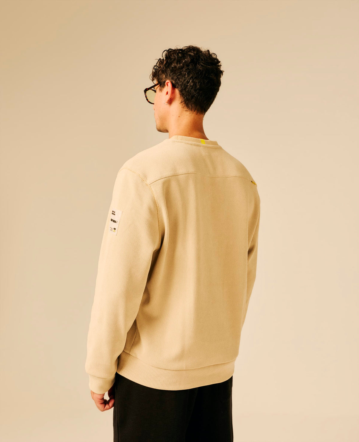 Sweat col rond homme beige - Labbely | Sun Valley, vue 2