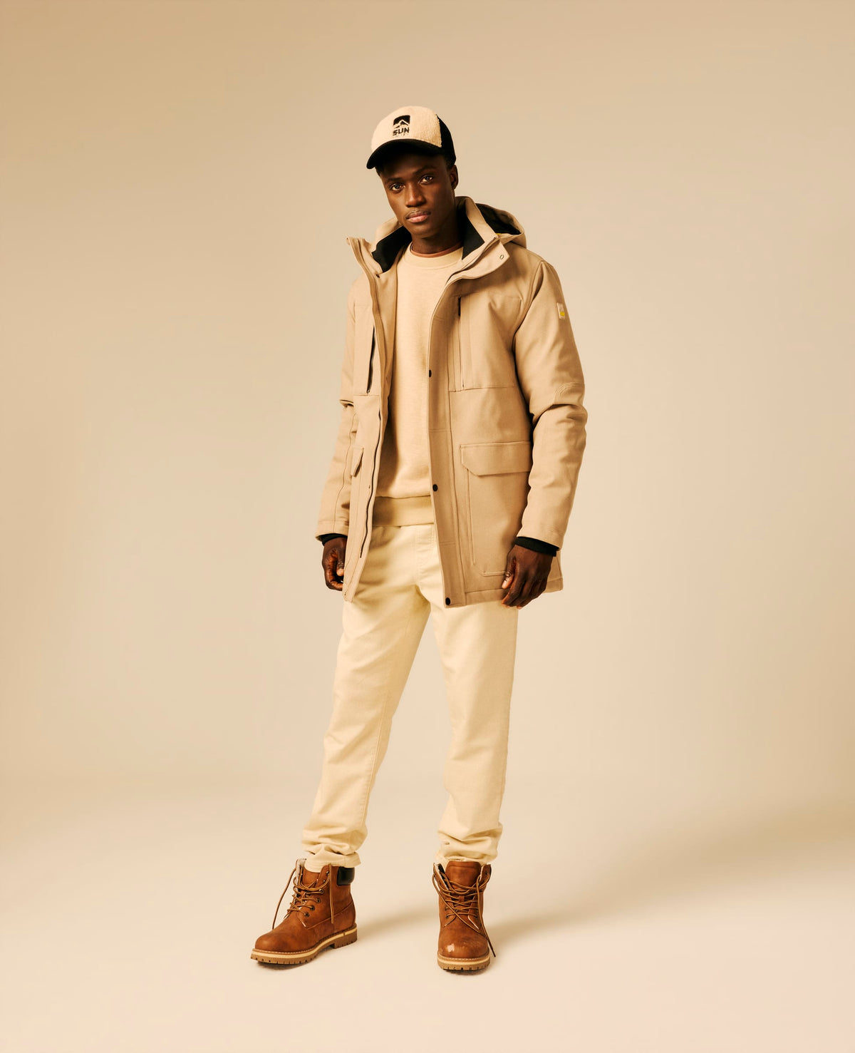 Sweat col rond unisexe beige - Leins | Sun Valley, vue 7