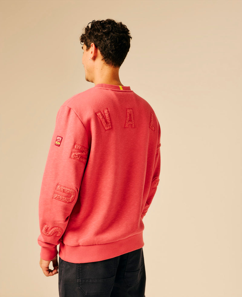 Sweat col rond unisexe rose - Leins | Sun Valley, vue 2
