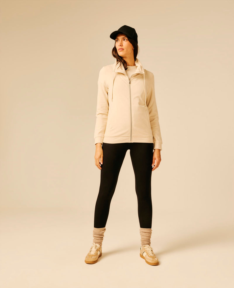 Sweat zippé femme beige clair - Dhart | Sun Valley
