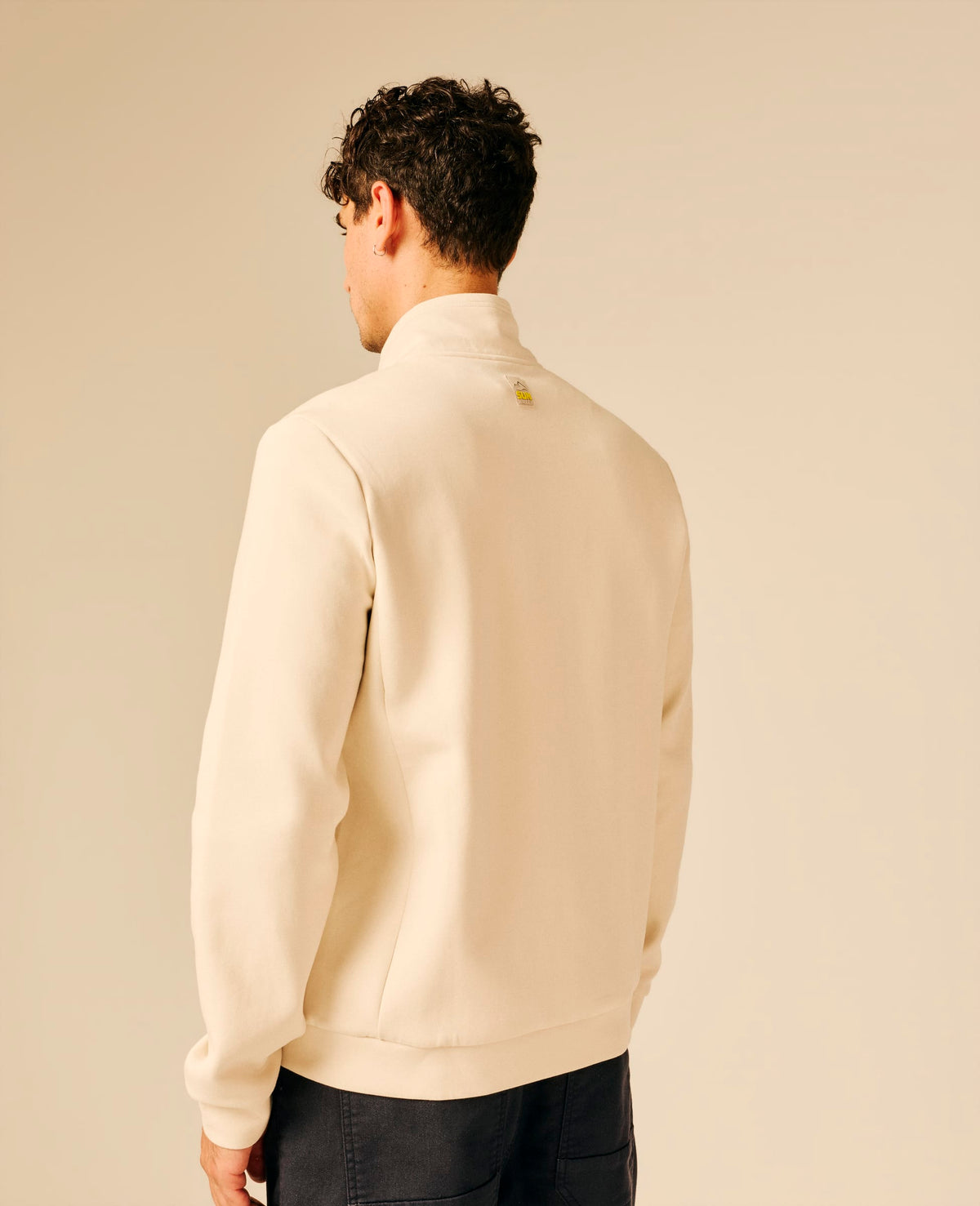 Sweat zippé homme beige clair - Linkid | Sun Valley, vue 2