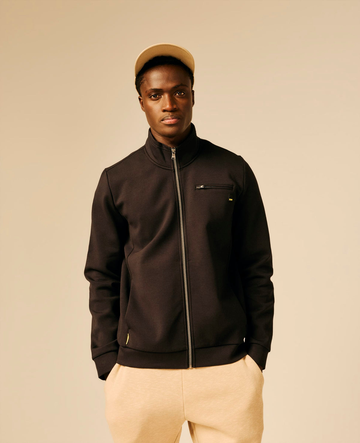 Sweat zippé homme noir - Linkid | Sun Valley, vue 3