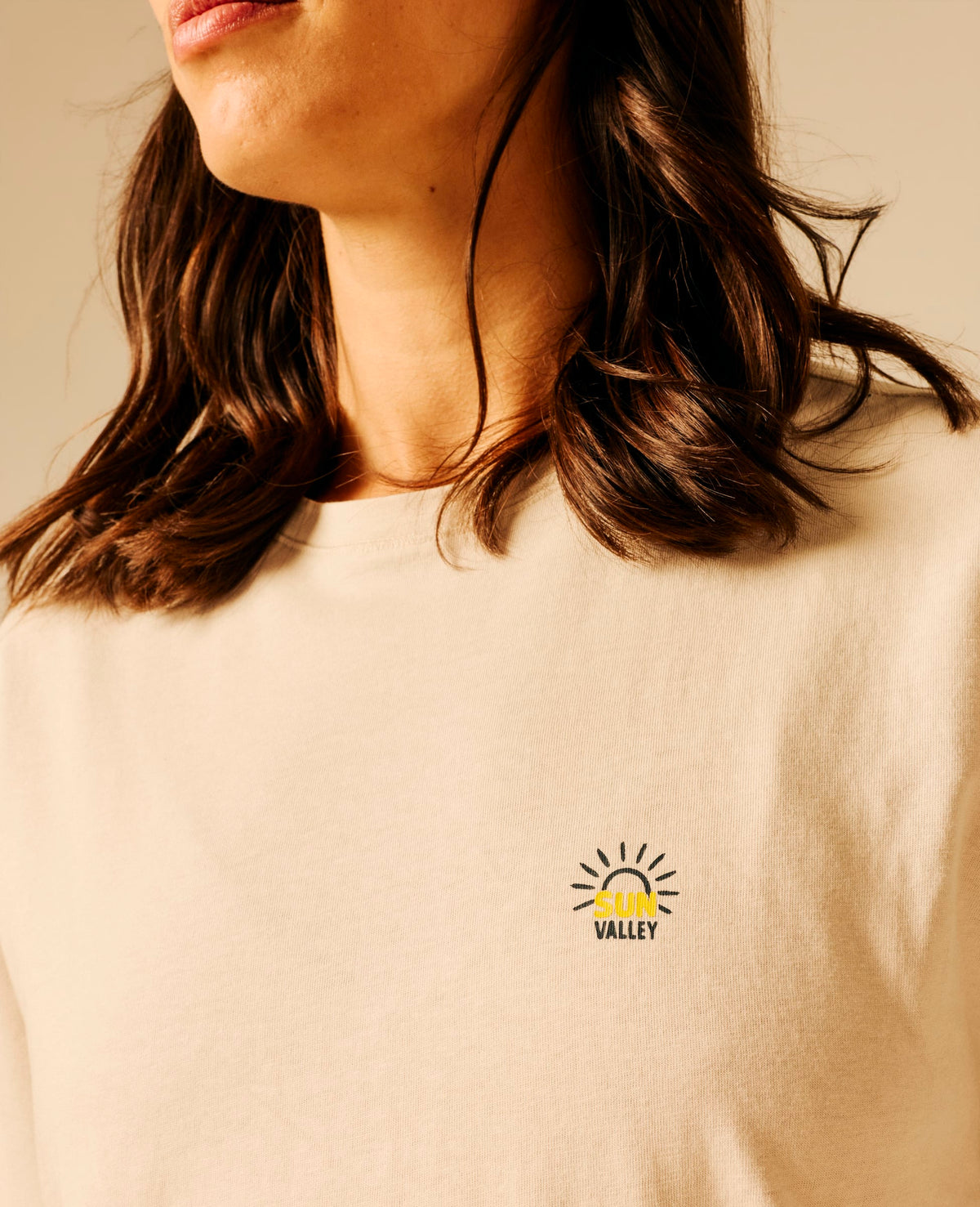 T-shirt femme beige clair - Pazel | Sun Valley, vue 5