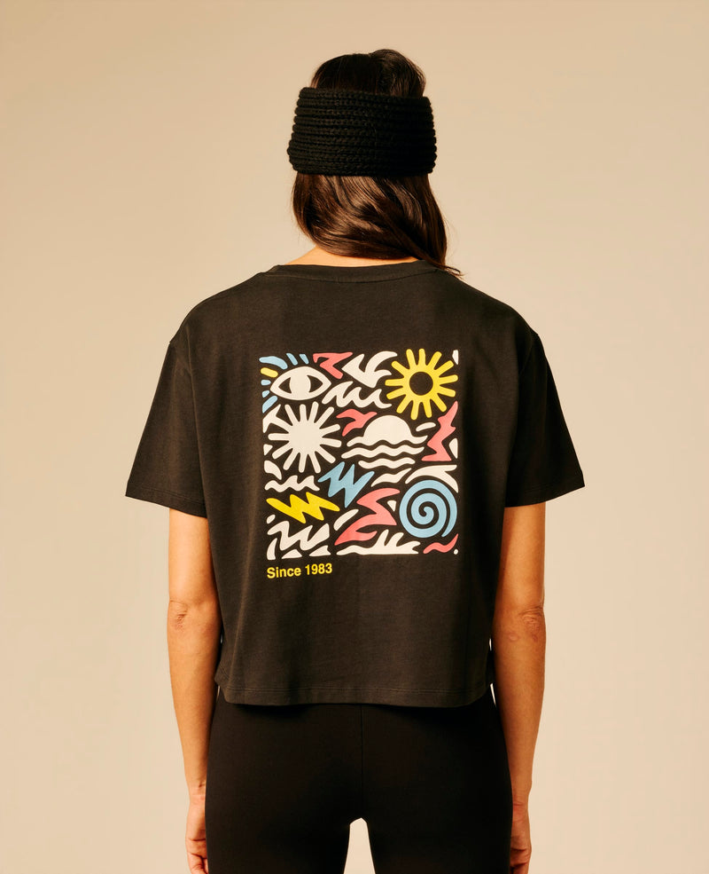 T-shirt femme noir - Pentine | Sun Valley, vue 2