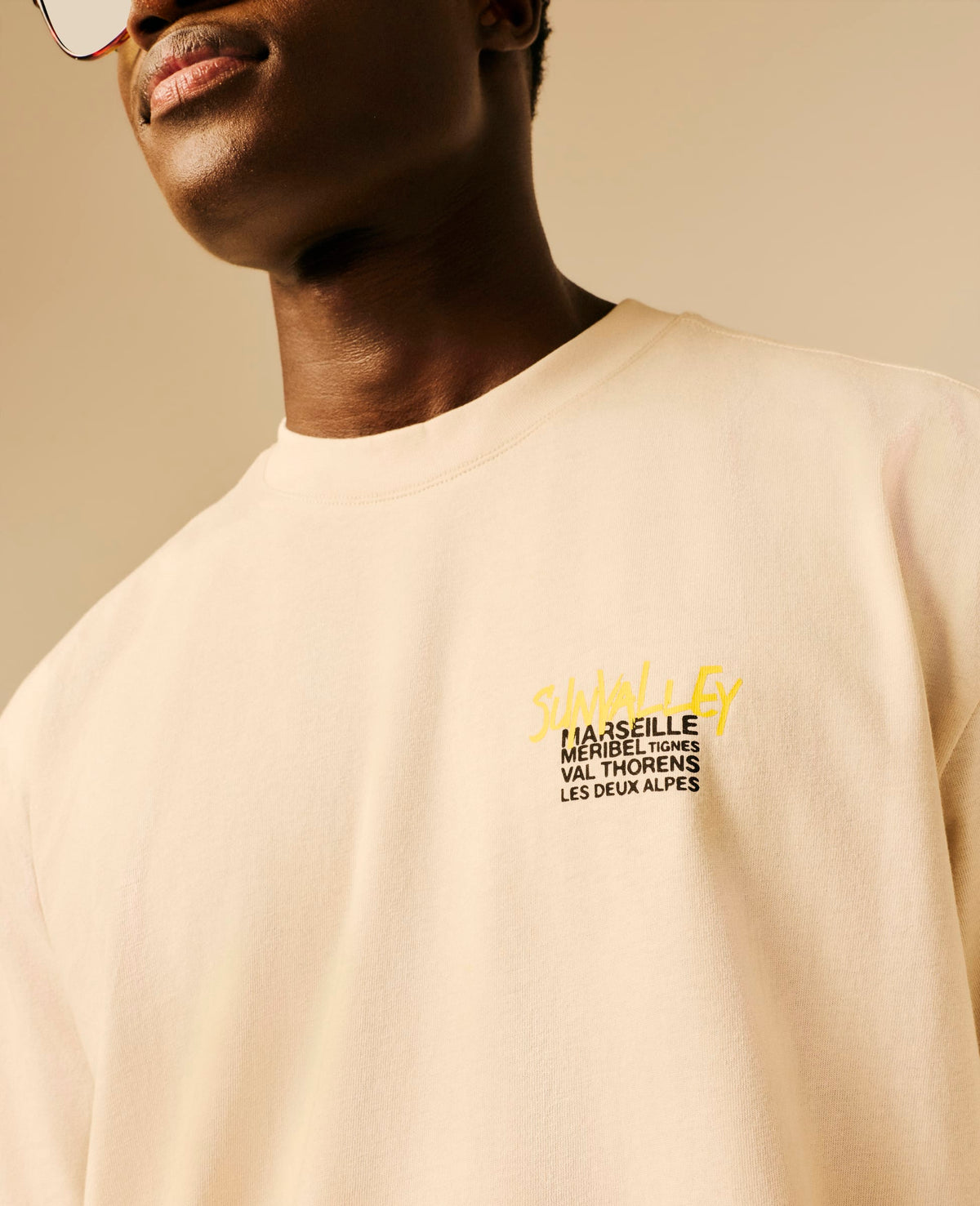 T-shirt homme beige clair - Captan | Sun Valley, vue 5