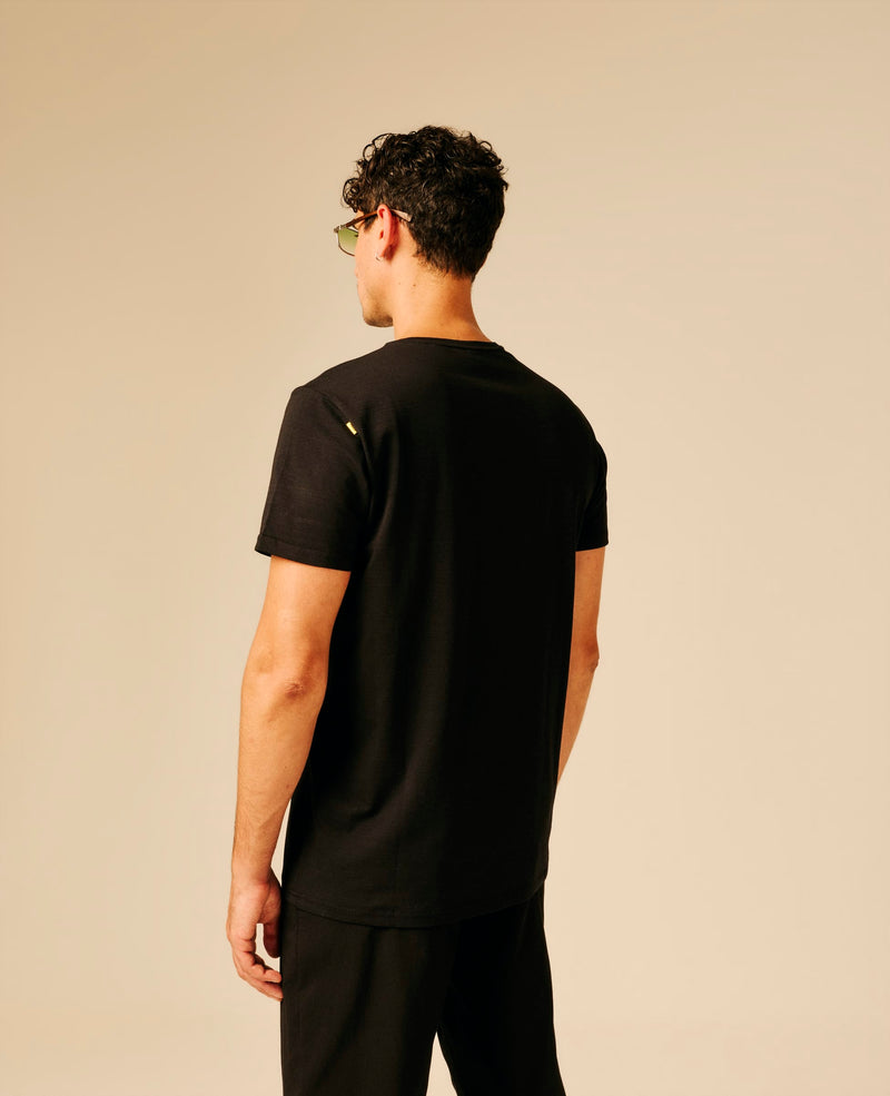 T-shirt homme noir - Chiampo | Sun Valley, vue 2