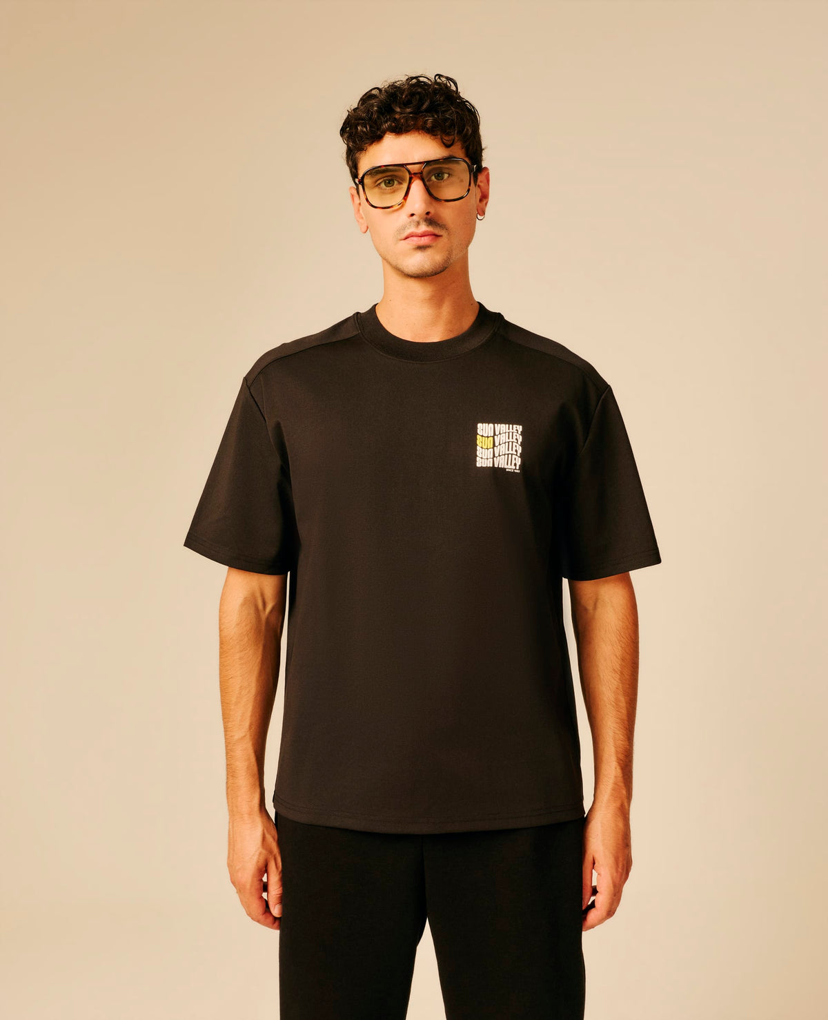 T-shirt homme noir - Ciceron | Sun Valley, vue 4