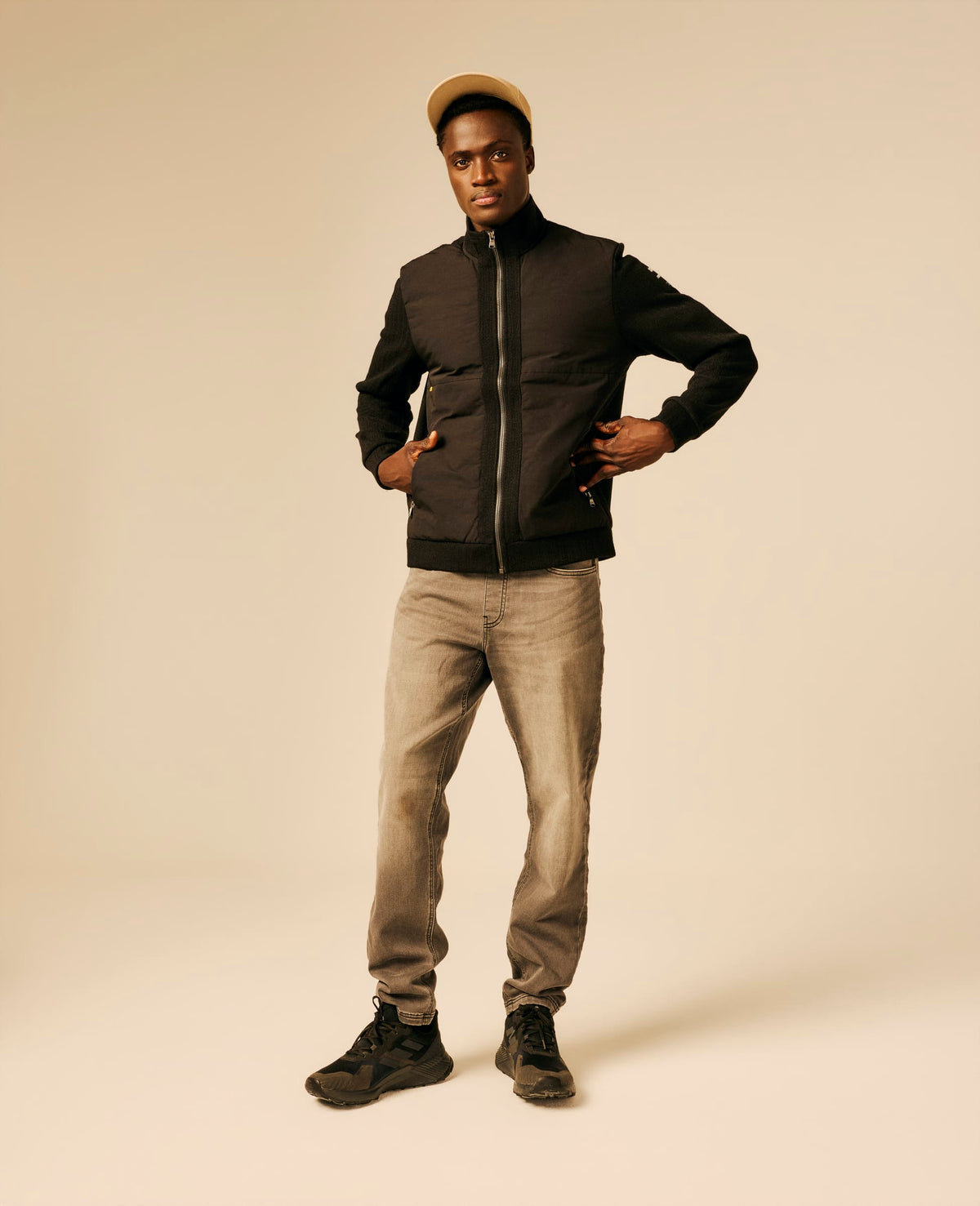 Veste bi-matière homme noir - Ebesty | Sun Valley